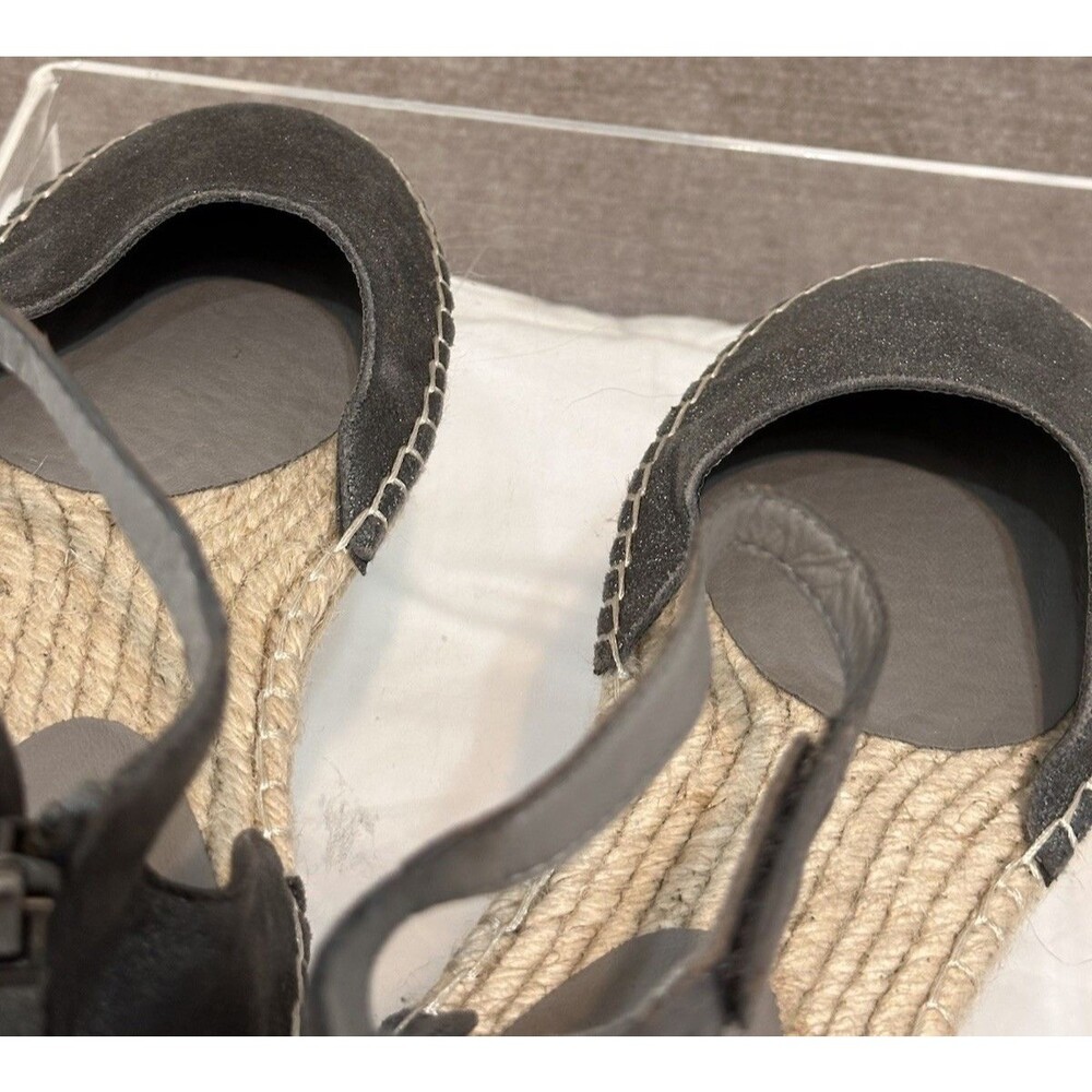 Eileen Fisher Lala Espadrilles Shoes Soft Pewter Metallic Flats US 8.5 EUC - Picture 9 of 16